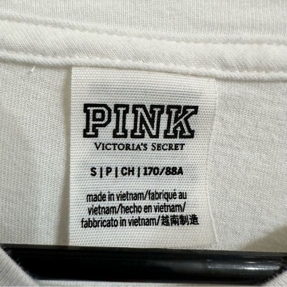 VICTORIA'S SECRET PINK "IRISH IT WAS HAPPY HOUR" SEQUIN LONG SLEEVE‎ TEE SMALL - Picture 7 of 8